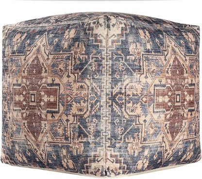 L. R. Resources, Inc. LR Home Vintage Medallion Square Indoor Medium Pouf - Image 2