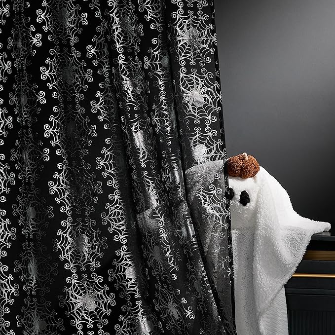 NICETOWN Semi Sheer Black Curtains - Image 6