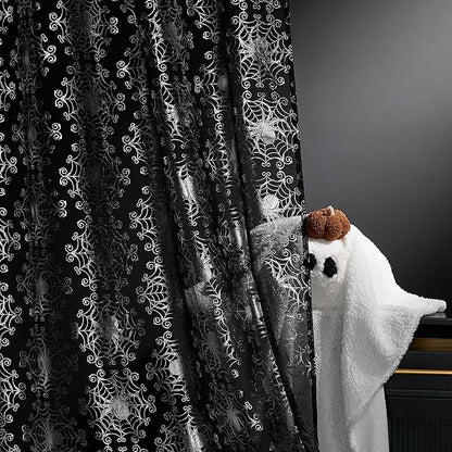 NICETOWN Semi Sheer Black Curtains - Image 6