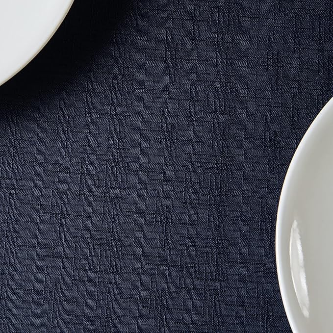 maxmill Slubby Texture Tablecloth Water Resistance Antiwrinkle Spillproof Soft - Image 9