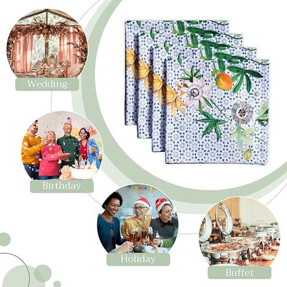 Maison d' Hermine Cloth Napkins Set of 4 100% Cotton Everyday Reusable Square - Image 6