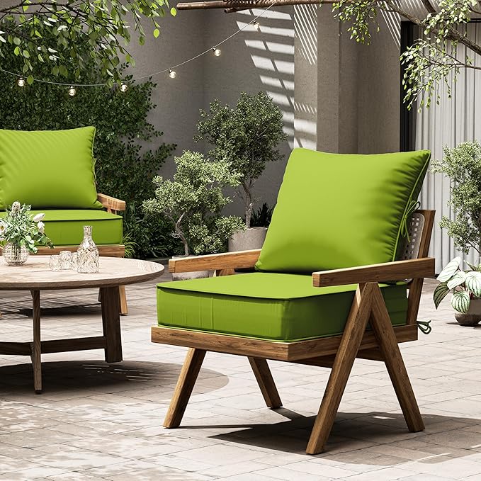Outdoor Seat Cushion Set 24 L × 24 W × 5 H Inch Waterproof & Fade Resistant - Image 7