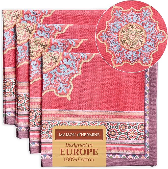 Maison d' Hermine Cloth Napkins Set of 4 100% Cotton by MaisondHermine
