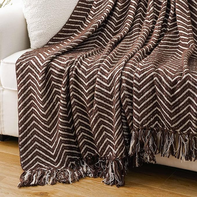 BATTILO HOME Chocolate Brown Throw Blanket - Image 7