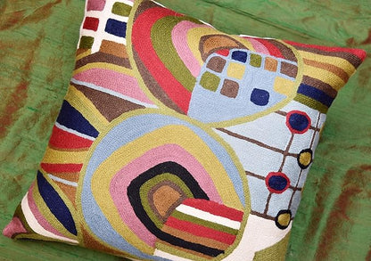 Hundertwasser Modern Pillow Cover Contemporary Pillowcase Outdoor Abstract - Image 8