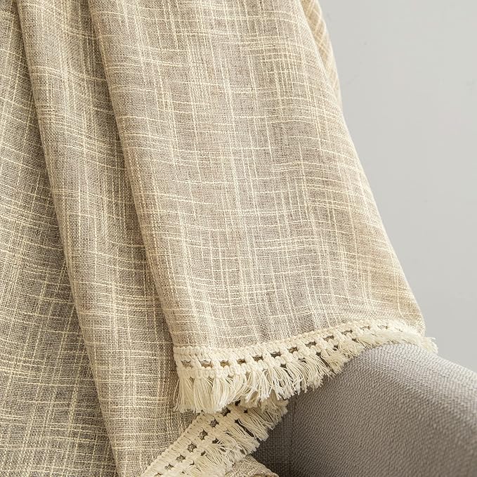 Beda Home Tassel Linen Textured Swag Valances - Image 6
