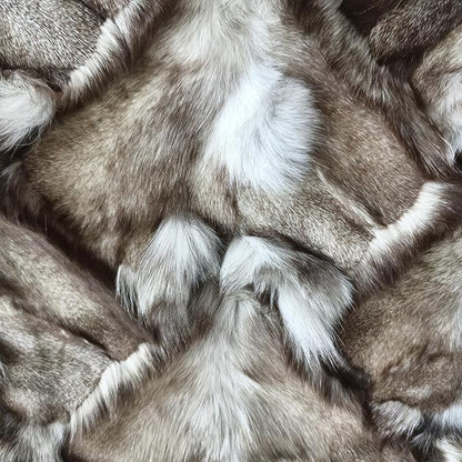 Luxury Fox Skin Fur Throw Pillow Covers Patchwork Natural Fox Plush Throw - Image 5