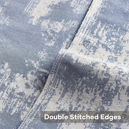 FUTEI Blue White Decorative Throw Pillow Covers 12x20 Inch Set of 2, Soft Faux - Image 4