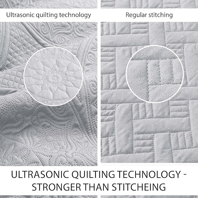 IR Imperial Rooms 8 Pack Quilt King Size Bedding - Image 4