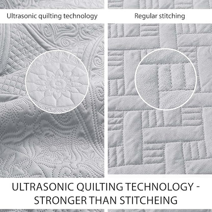 IR Imperial Rooms 8 Pack Quilt King Size Bedding - Image 4