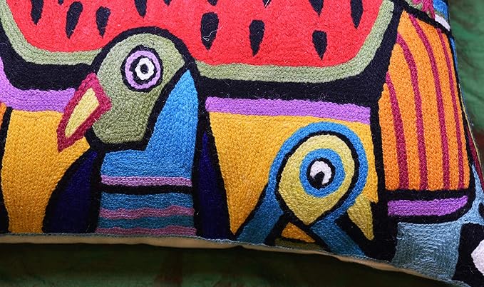 Frida Inspired Throw Pillow Cover Mexican Art Pillowcase Bella Senorita Hand - Image 7
