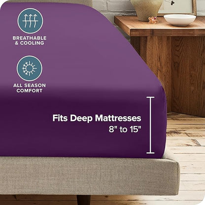 Bare Home 2-Pack Fitted Bottom Sheets Twin - Image 4