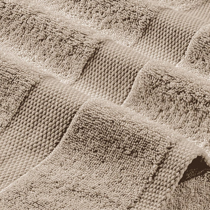 wealuxe taupe bath towels 24x50 - 6 pack, front angle view