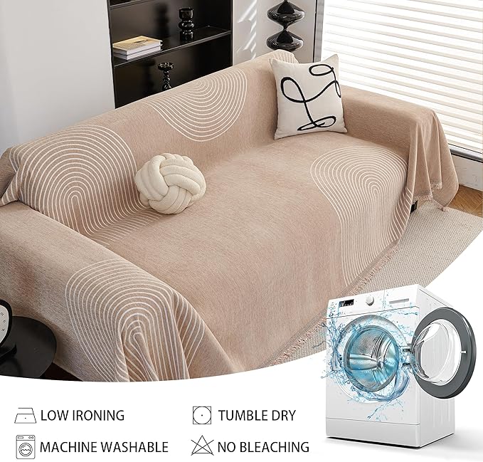 MEETSKY Couch Cover Sofa Cover Washable, Chenille Sofa Covers - Image 5