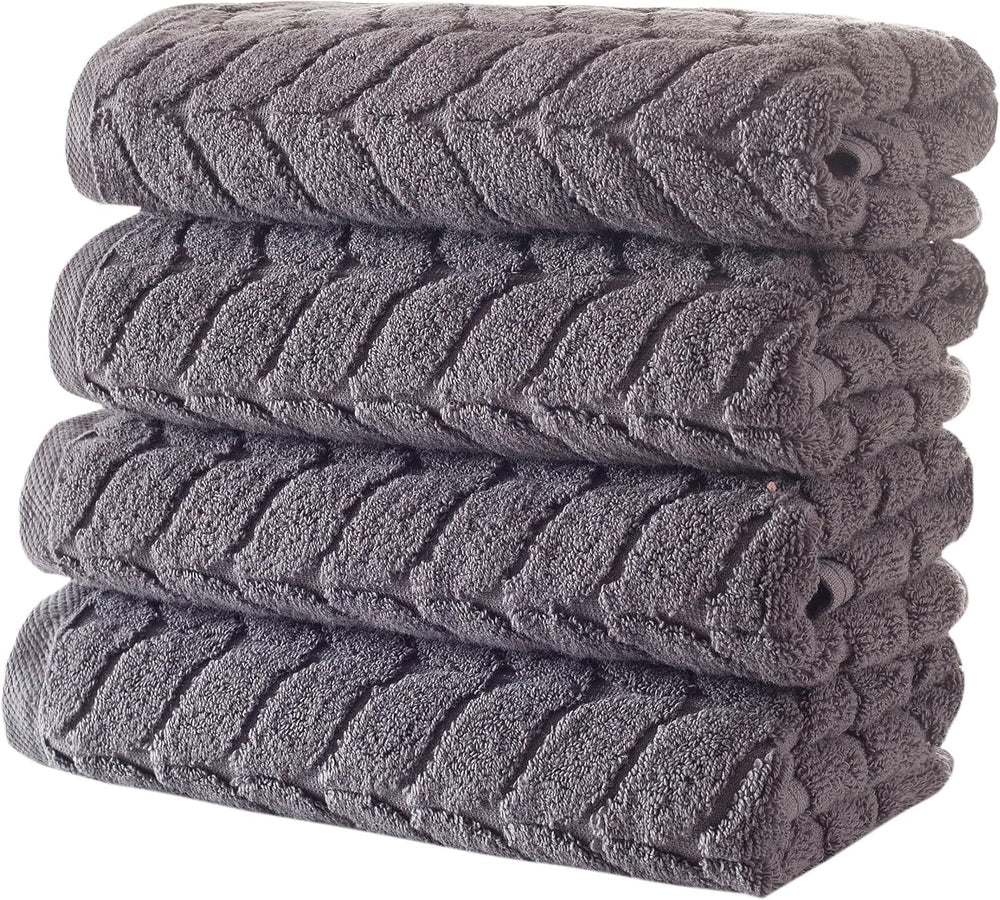 BAGNO MILANO Turkish Cotton Bath Towels, Hand Towels - Soft Plush Jacquard Co...