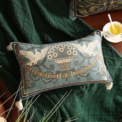 Rectangle Throw Pillow Covers, French Green Farmhouse - Image 2
