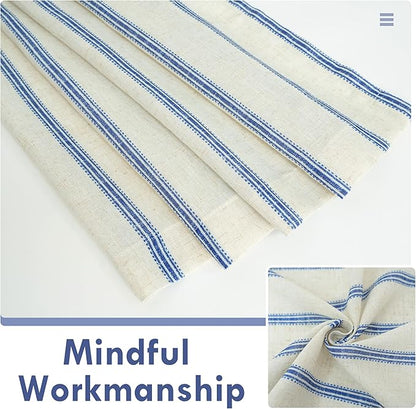 DriftAway Farmhouse Vertical Striped Linen Blend Textured Light Filtering Semi - Image 6