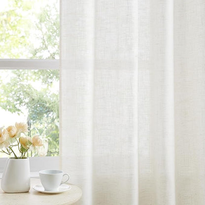 Treatmentex White Semi Sheer Curtains - Image 8