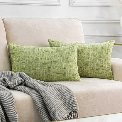 Home Brilliant 12x20 Spring Pillow Cover Decorations Green Rectangle Throw by HomeBrilliant