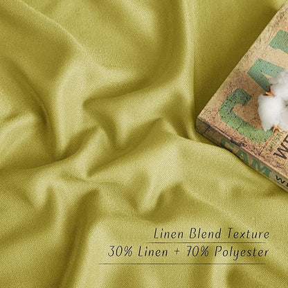 NICETOWN Bright Yellow Linen Curtains - Image 4