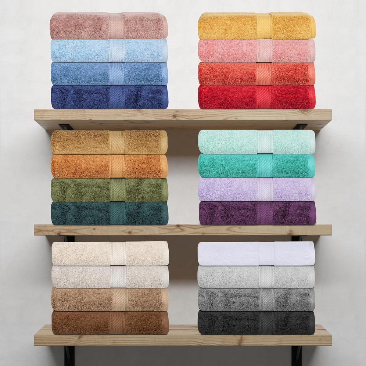 superior egyptian cotton ultra plush & absorbent, 6 on a desk or shelf