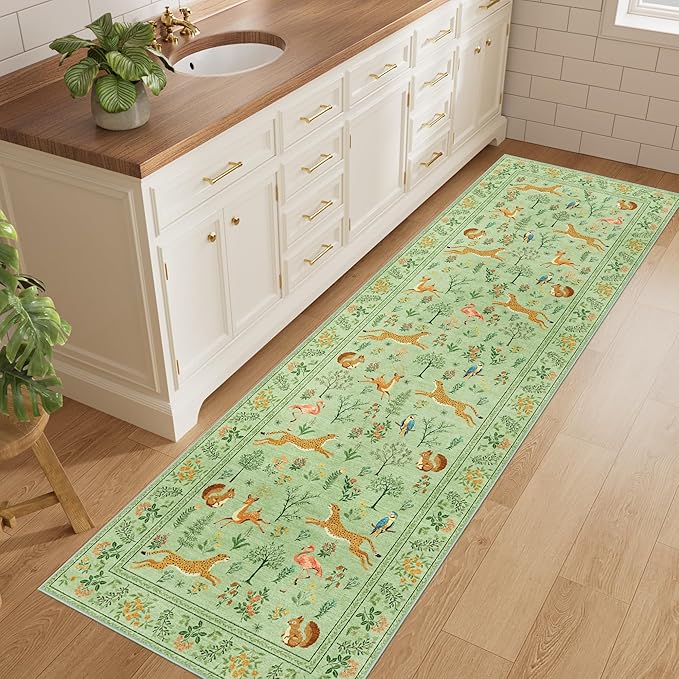 DUKINO 2.6x8 Rug for Hallway, Washable Kitchen Runner Rug - Image 2