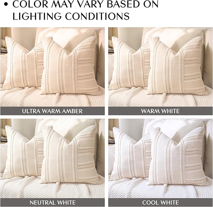 AELS 24x24 Decorative Farmhouse Linen Throw Pillow Covers, Boho Textured Pillow - Image 7
