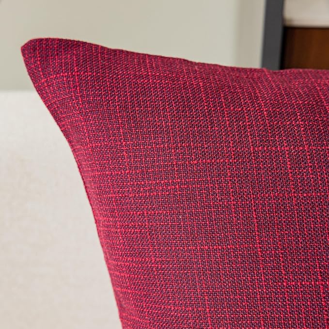 Kevin Textile Faux Linen Throw Cushion Covers Shams Textural Christmas - Image 2