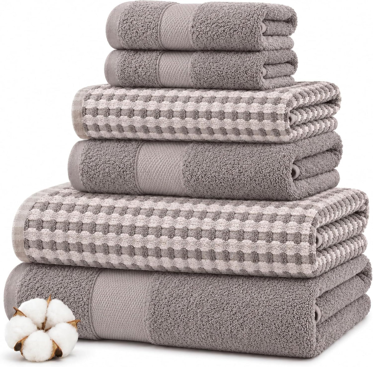 modern threads 6 piece bath towel set –, main product view