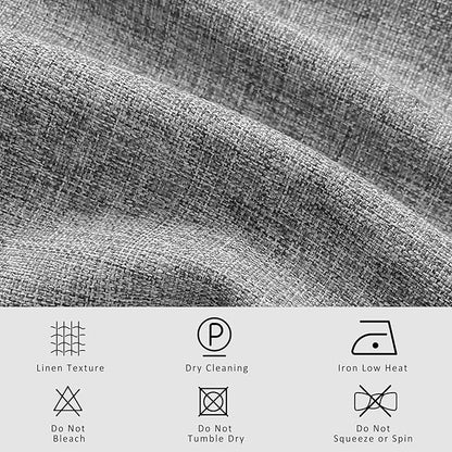 Macochico Extra Wide 100% Blackout Linen Curtains - Image 5