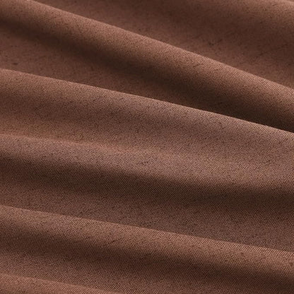Rustic Brown Pinch Pleated Linen Curtains 102 Inch Length 2 Panels - Image 2