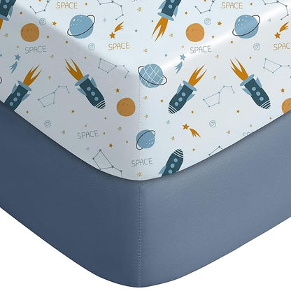 Yoofoss Baby Crib Sheets for Boys Girls, Fitted Crib Sheet 2 Pack for Standard by YOOFOSS