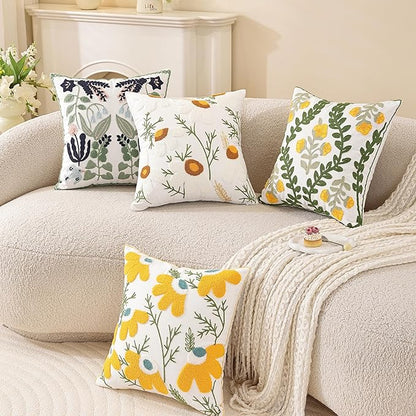 TAOSON Pack of 2, Cotton Cushion Covers, Spring Farmhouse Decor, Valentine's - Image 4