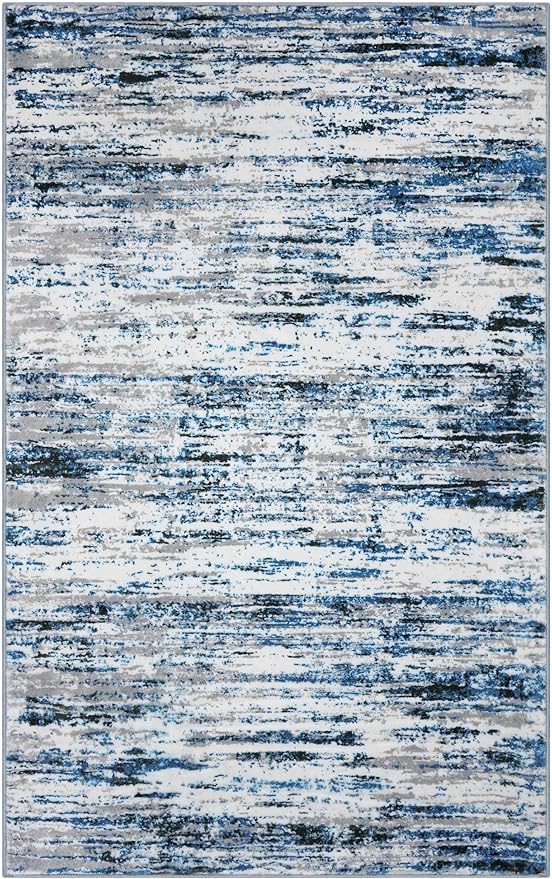 Modern Abstract 5x7 Machine Washable Area Rug Non-Slip Soft Bedroom Living Romm - Image 9