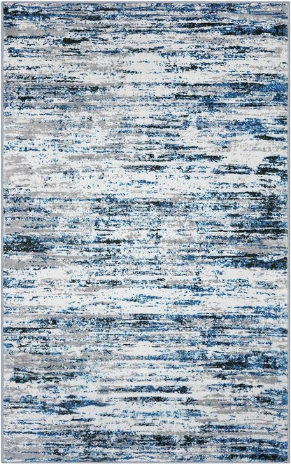 Modern Abstract 5x7 Machine Washable Area Rug Non-Slip Soft Bedroom Living Romm - Image 9