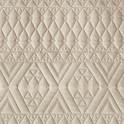 akkialla full/queen size quilt bedding set,beige lightweight microfiber, front angle view