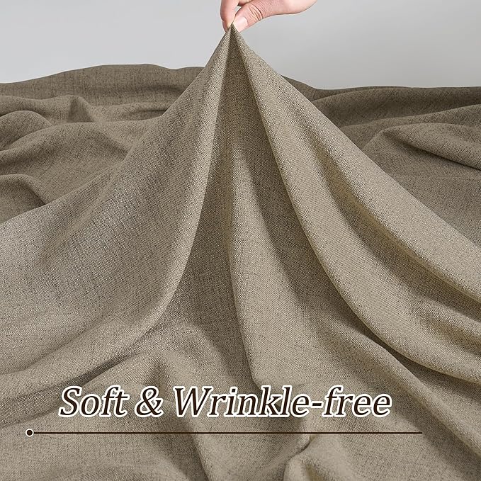 Custom Length Curtains 92 Inches Long, Pinch Pleated Linen Blend Back Tab - Image 7