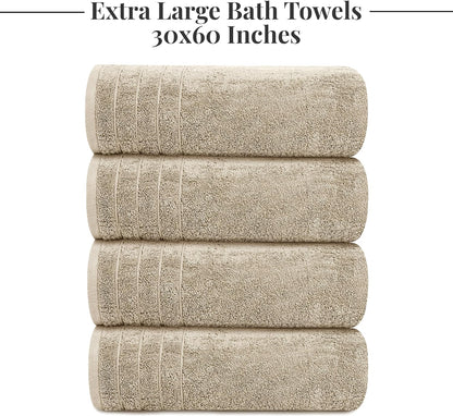 tens towels 4 piece extra large bath towels showing dimensions