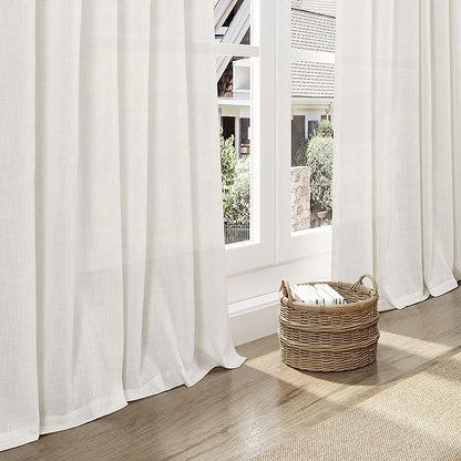 Cream Linen Curtains 168 Inches Long - Image 6