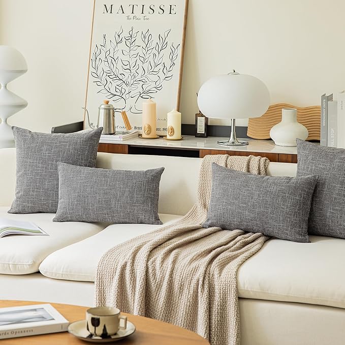 Kevin Textile Star Linen Soft Pillow Covers, Square Decorative Throw Cushion - Image 8