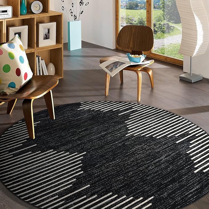 Rugshop Bohemian Stripe Stain Resistant High Traffic Living Room Kitchen - Image 9