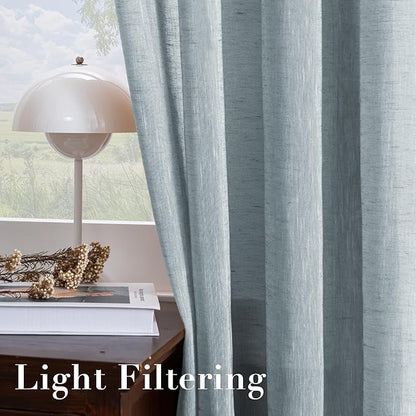 H.VERSAILTEX Linen Curtains Flax Linen Blended Curtain Panels - Image 5