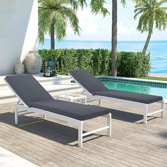 Chaise Lounge Cushions Outdoor Set of 2 - Image 2