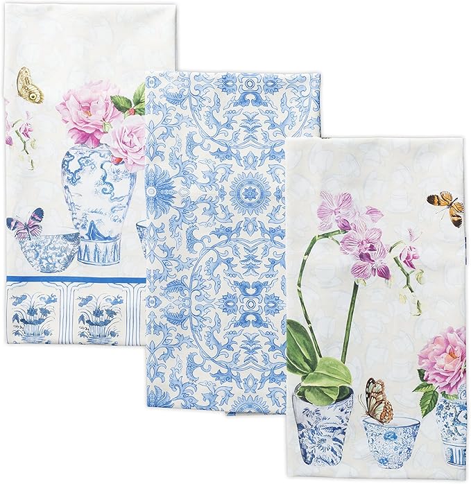 Maison d' Hermine Kitchen Towels Set of 3 100% Cotton 27.50" x 20" Reusable by MaisondHermine