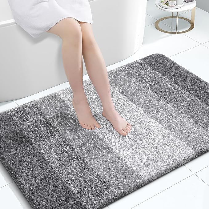 OLANLY Bathroom Rugs Mat 47x32, Extra Soft Absorbent Microfiber Bath Rugs by OLANLY