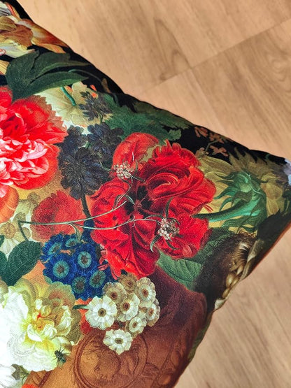 Elegant Velvet Floral Throw Pillow Cover Double Sides Handmake Flower - Image 4