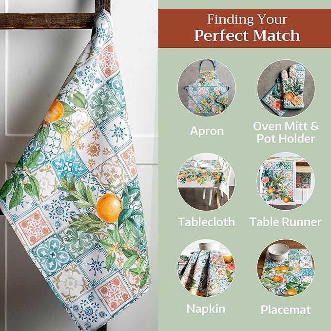 Maison d' Hermine Kitchen Towels Set of 3 100% Cotton 27.50" x 20" Reusable - Image 6