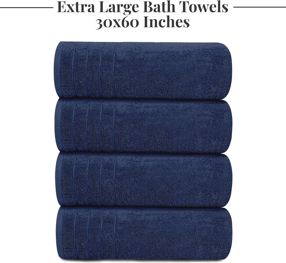 tens towels 4 piece extra large bath towels showing dimensions