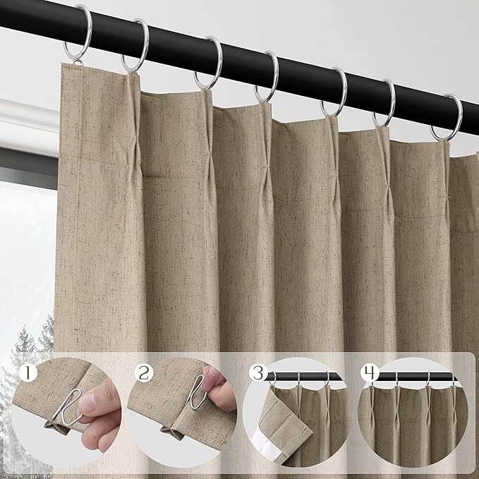 Khaki Blackout Curtains 84 Inch Long - Image 3