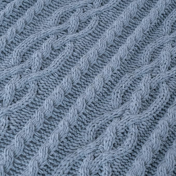 Battilo Bluish Grey Throw Blanket - Image 5